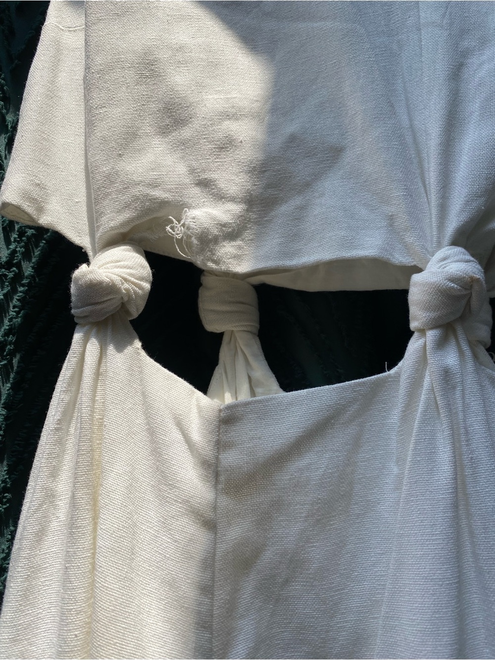 Eloquii White Maxi Dress with Knotted Cutouts - Picture 7 of 8